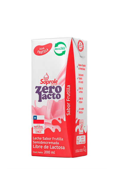 Leche Zerolacto semidescremada frutilla 200ml